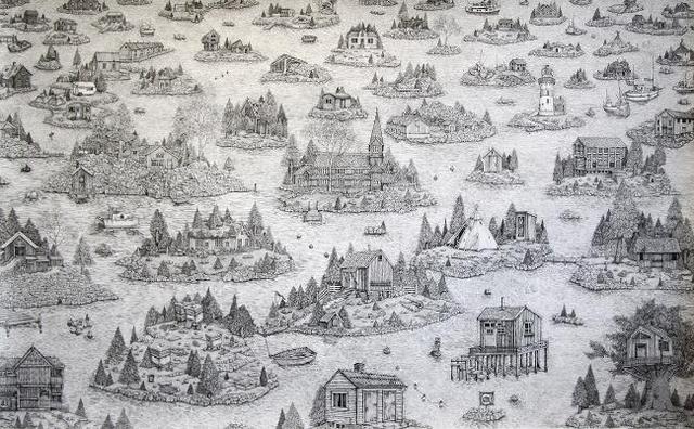 英國藝術家Olivia Kemp將現實結合想象創作出筆觸細膩的風景速寫